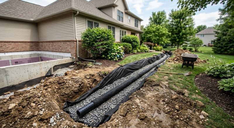 Perimeter Drain Construction in Tuscaloosa, AL